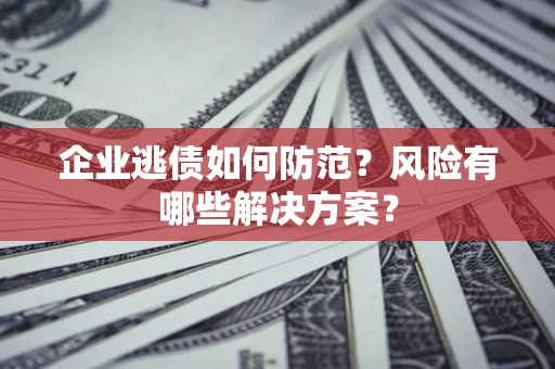 北京企业逃债如何防范？风险有哪些解决方案？