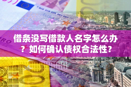 北京借条没写借款人名字怎么办？如何确认债权合法性？
