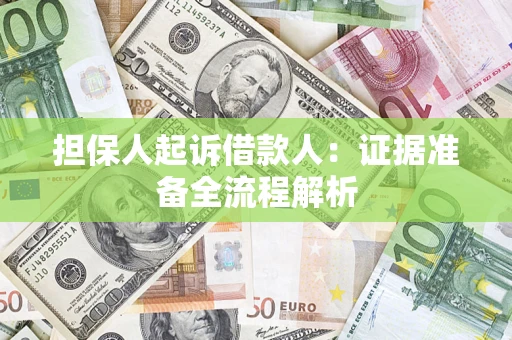 北京担保人起诉借款人：证据准备全流程解析