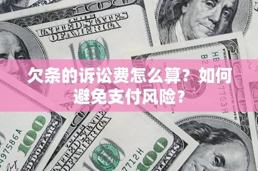 北京欠条的诉讼费怎么算？如何避免支付风险？